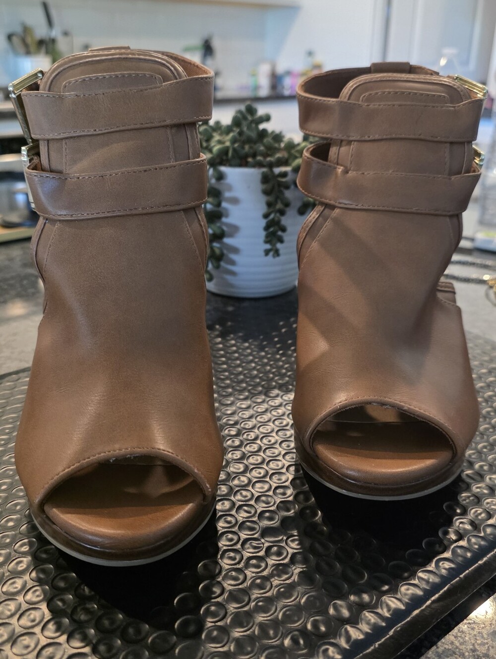 BRASH Open Toe Heels Size 8